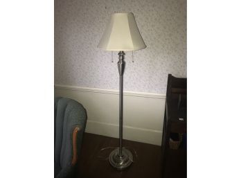 Modern 62' Brushed Nickel Floor Lamp With Shade