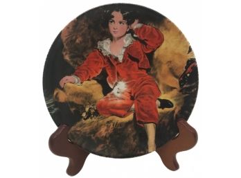 'The Red Boy' 6' Diam. Collector's Plate On Stand