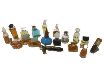 Misc Lot Of 18 Miniature Purfume Bottles