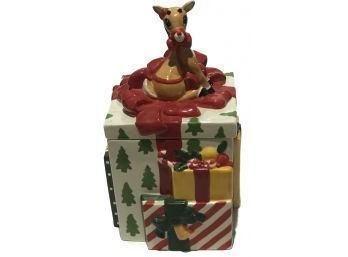 Rudolph The Red-nosed Reindeer Cookie Jar By Lenox