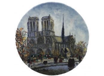 Limoges Limited Edition Collector Plate La Cathedrale Notre Dame Ed. CZ No. 549