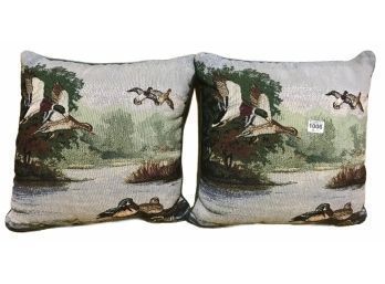 Pair Duck Themed Throw Pillows
