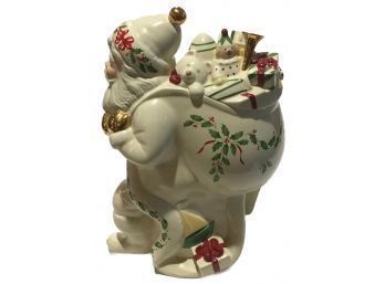Classic Santa With Toy Sack Cookie Jar By Lenox