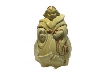 Vintage Red Wing Potter Monk 'thou Shall Not Steal' Cookie Jar