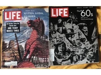 13 Various 1960s Life Magazines, Newsweek Magazine And Newspapers