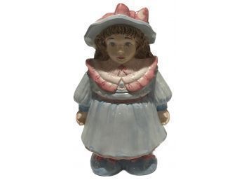 Vintage Ceramic Girl Doll Cookie Jar