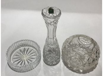 3 Pcs Mixed Pattern Crystal Tableware