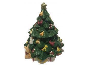 Wonderful Christmas Tree Ceramic Cookie Jar