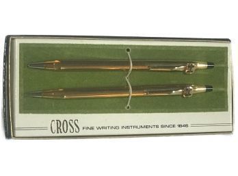 10kt Gold FIlled Cross Pen And Pencil Boxed Set