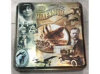 Vintage Lithograph Tin Container For 1900's-40s Millennium 1,000 Pcs Puzzle
