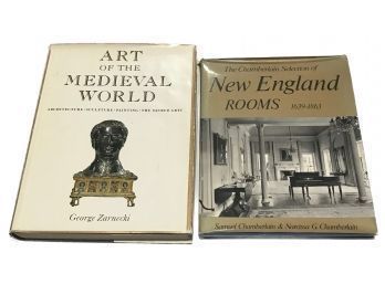 2 Books - Art Of The Medieval World And Chamberlain Selection Of New England Rooms 1639-1863