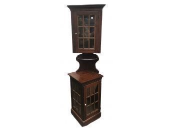 3 Pcs Corner Cabinet With 4 Glass Shelves