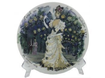Limoges Limited Edition Collector Plate Les Femme Du Siecle-1876 Ed. BWA No. 516