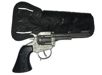 Vintage Toy Pistol Cap Gun And Holster