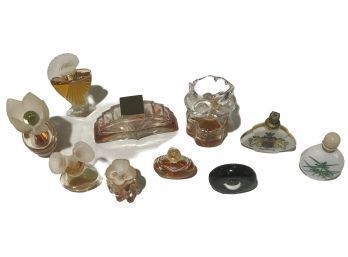 Assorted Lot Of 10 Miniature Perfume Bottles