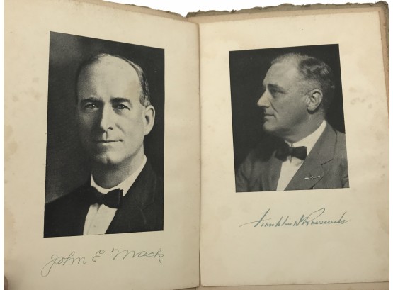 Franlin D. Roosevelt AUTOGRAPHED Copy 1933 Nomination Speech By John E. Mack And Autograph