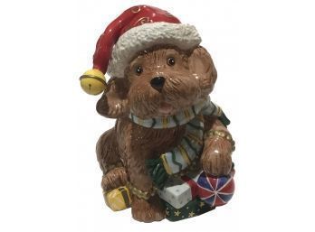 Christmas Teddy Bear Ceramic Puppyr