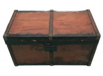 Antique Red Doll Trunk