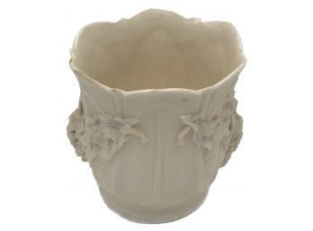 Antique English Parian Cup With High Relief Grapes And Leaves