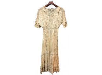 Antique Victorian Cotton Lace Dress