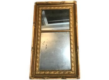 Antique Federal Gold Gilded Carved Frame Split Mirror