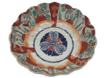 Antique Japanese Imari Mulit-Lobed Bowl With Floral Design