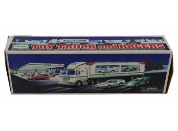 1997 Hess Truck With Racers In Original Box