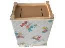 Vintage Baby's Padded Diaper Hamper And Colorful Child's Themed Storage Tin