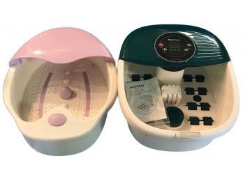 2 Pcs Electric Home Foot Bath SPAs 1-Hoemedic & 1-MAXKARE With Rolliing Foot Massage
