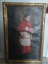 19th C Oil On Canvas Painting - Altar Boy - Attrib. E. Duval (1824-1914)