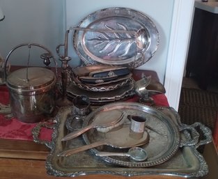 Large Lot Of 25 Pieces Of Sterling Silver & Silverplate Items
