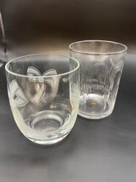 Set Of Two Misc. Vintage Drinking Glasses
