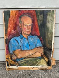 Oil Painting Of Man, Dated 1960's?