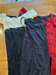 Lot Of 3 Vintage Formal Dresses Size 8-12 Brands Roberta/Jump/Unknown