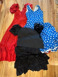 Lot Of 3 Rad Vintage Dresses Sizes 12-16