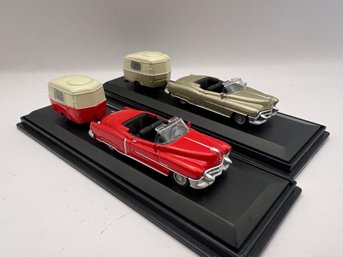 Pair Of Diecast Cars With Trailers