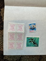 Lot Of 8 Misc Stamps, Earth, Killer Whale, F Stamp