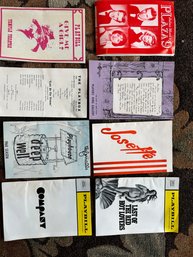 8 Vintage Playbill's From Various Productions And Theaters
