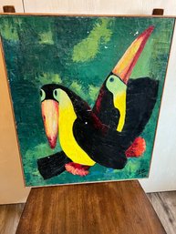 Toucan, Toucan! Oil Painting On Canvas, Original Artwork By Iya Grigorievna De Gay