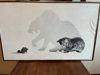 Cat & Mouse Drawing By Steven Murray