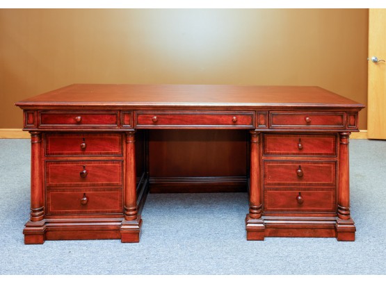 Executive Mahogany Lawyer's Desk By Thomasville