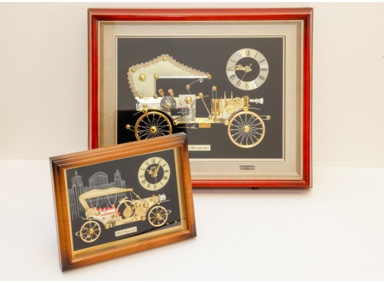 Vintage Rhythm Rolls Royce And Mercedes Wall/mantle  Clocks