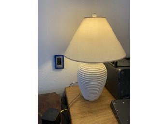 Medium Vintage White Plaster Table Lamp