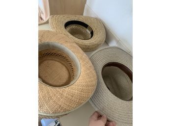 Lot Of Cowboy Style Straw Hats