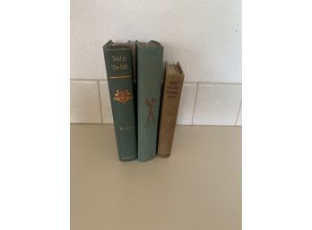 3 Vintage Books, One Signed 1906 On Inside Cover, Longfellow