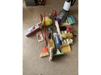 Large Cleaning Supplies Incl Dust Buster And Carpet Shampooer
