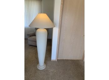 Large  Floor Vintage White Plaster Table Lamp