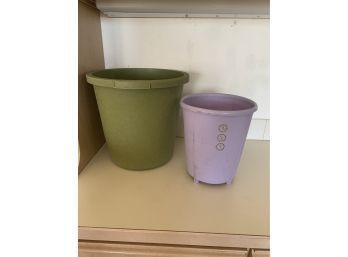 Lot Of 2 Plastic Buckets
