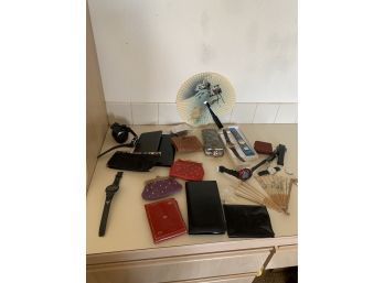 Lot Of Ladies Accessories Incl Wallets, Watches And Fans
