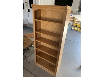 Tall Solid Oak Bookcase